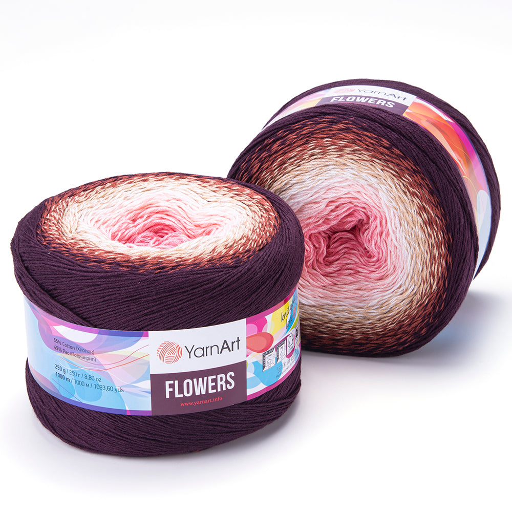 YarnArt Flowers diegi 250g (kokvilna, akrils)