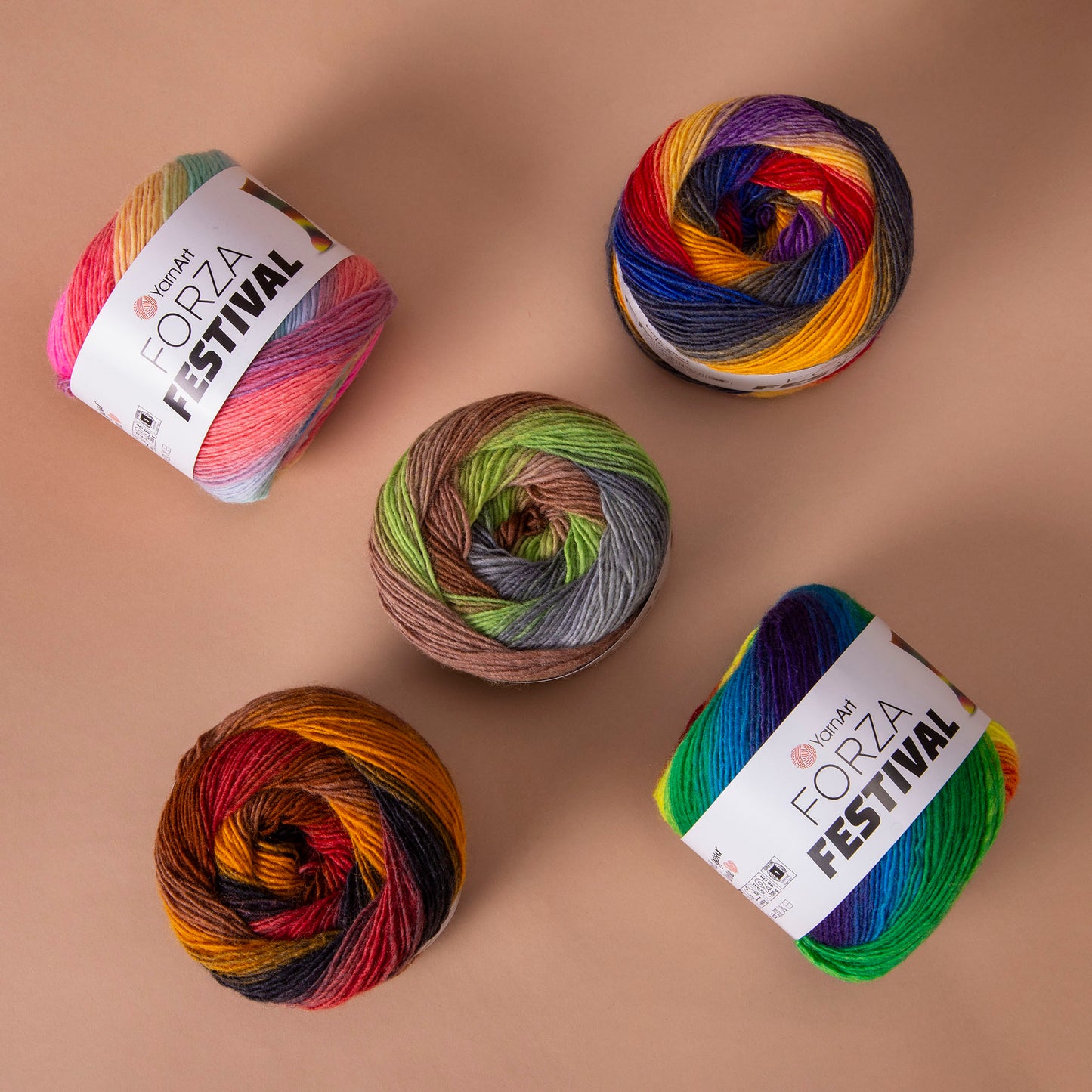 YarnArt Forza Festival siūlai 100g (vilna, poliamidas)