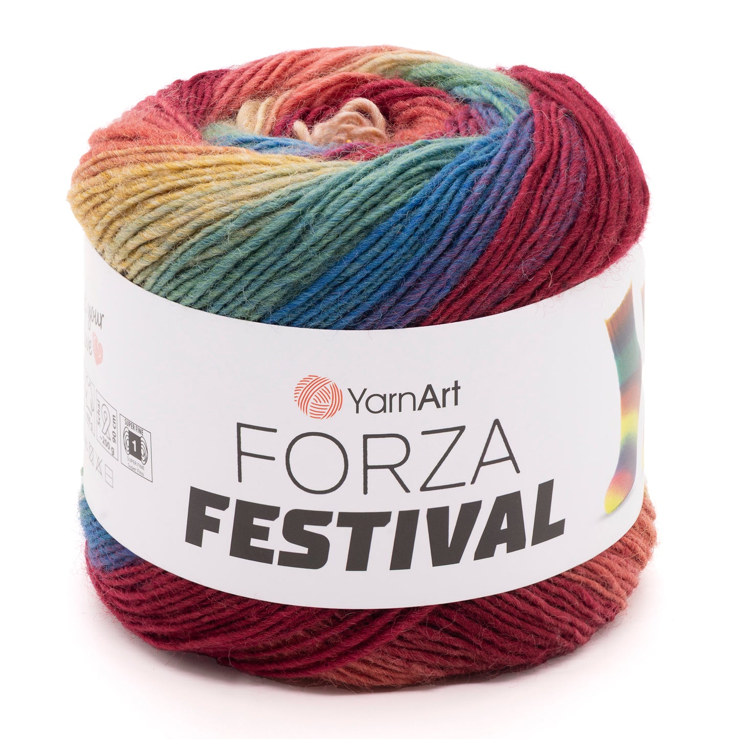 YarnArt Forza Festival siūlai 100g (vilna, poliamidas)