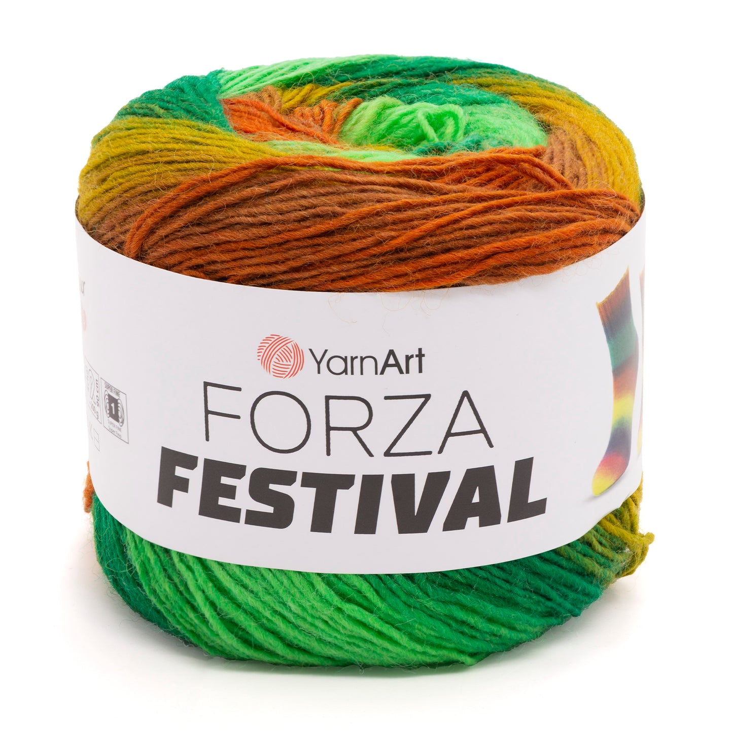 YarnArt Forza Festival siūlai 100g (vilna, poliamidas)