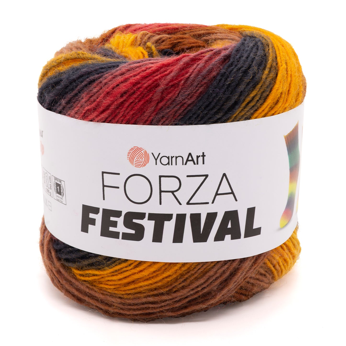 YarnArt Forza Festival siūlai 100g (vilna, poliamidas)
