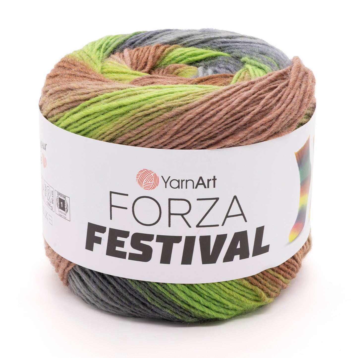 YarnArt Forza Festival siūlai 100g (vilna, poliamidas)