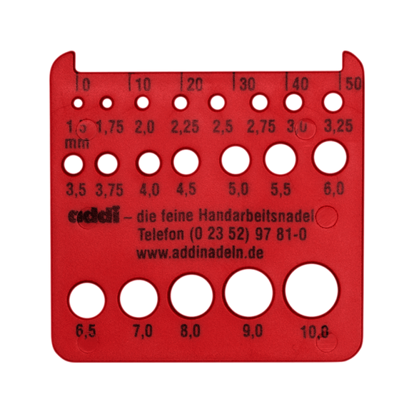 Addi virbalų storio matuoklis (raudonas)