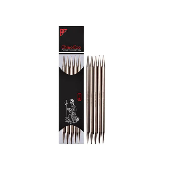 Chiaogoo metaliniai mezgimo virbalai kojinėms 15cm-20cm