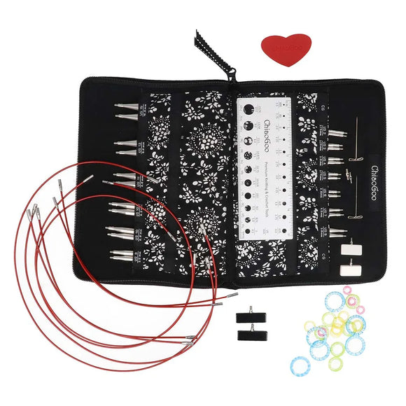 Chiaogoo Twist Red Lace trumpų 10cm virbalų rinkinys keičiamu valu (Complete)