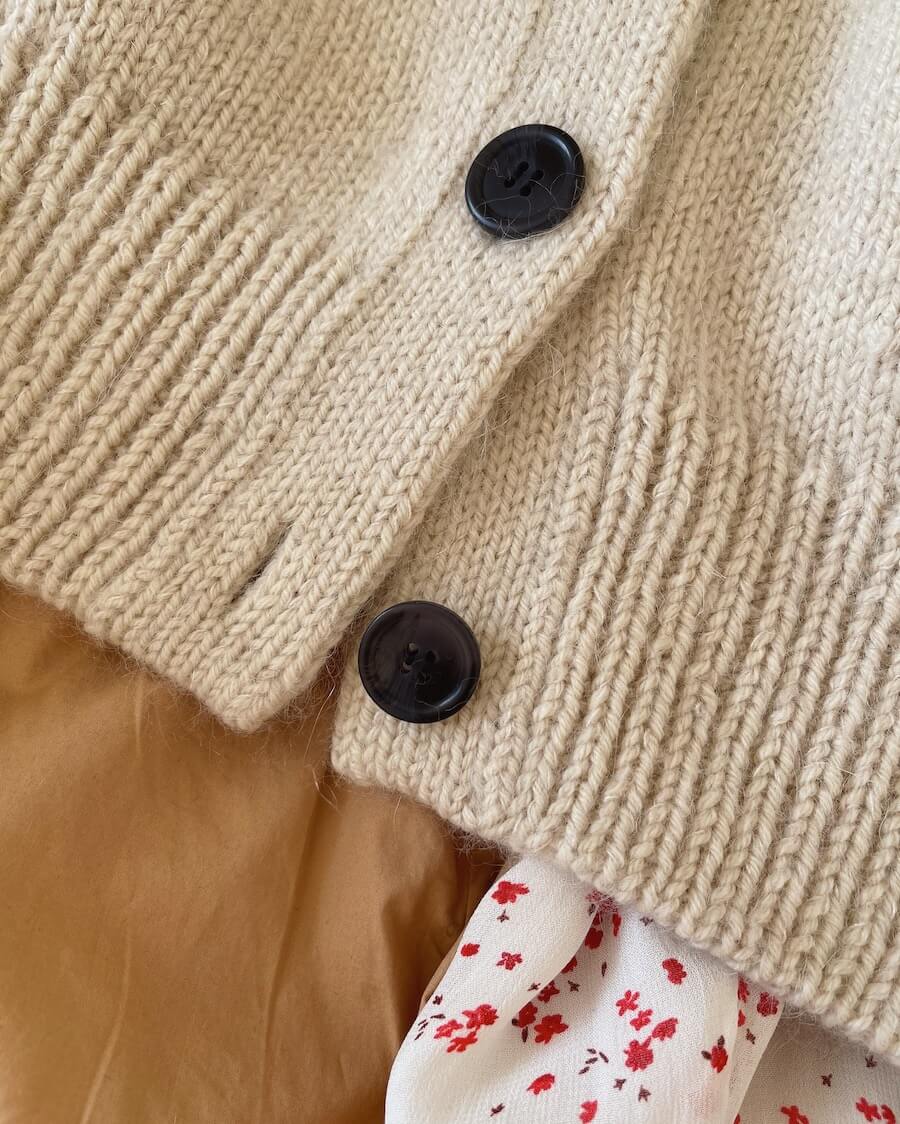 PetiteKnit Champagne Cardigan - Schema