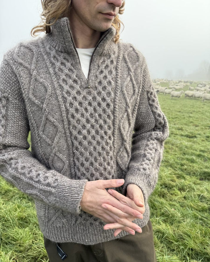 PetiteKnit Dagmar Zipper Sweater Man - Schema