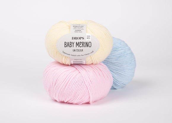 DROPS Baby Merino mezgimo siūlai 50g (merino vilna) - Pasaulio Siūlai