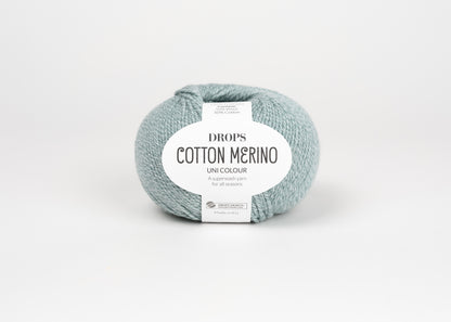 DROPS Cotton Merino mezgimo siūlai 50g (merino vilna, medvilnė)