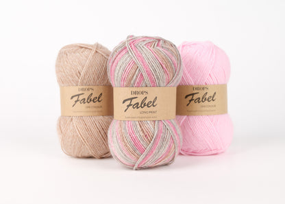 DROPS Fabel mezgimo siūlai 50g (vilna, poliamidas)