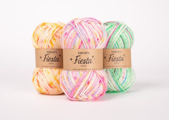 DROPS Fiesta mezgimo siūlai 50g (vilna, poliamidas)