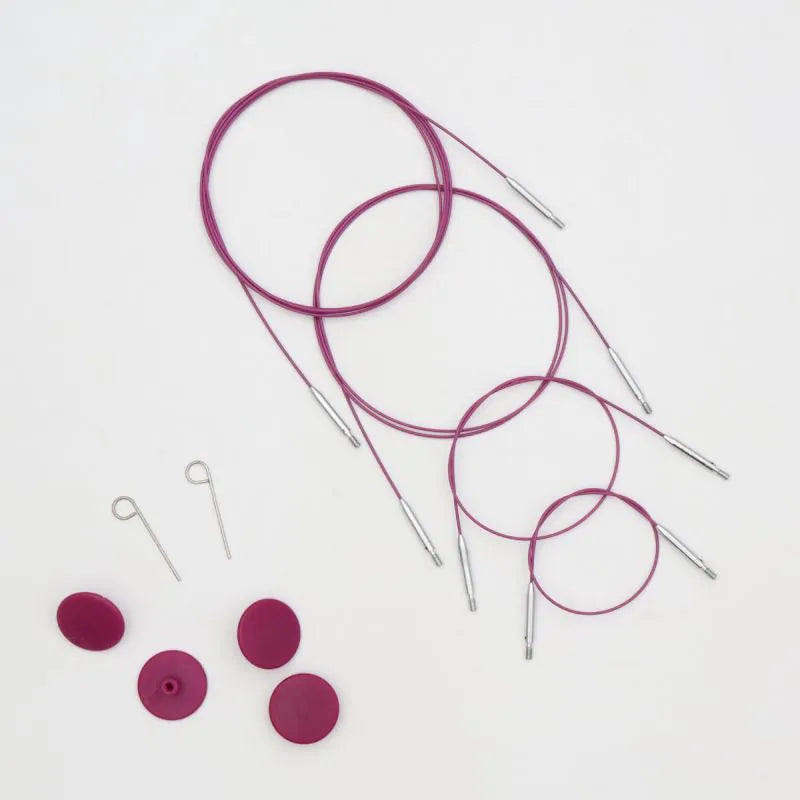 KnitPro Thin&Flex 360° rotacinis valas 40cm - 150cm (violetinis)