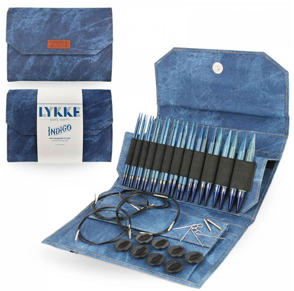 Lykke Indigo 13cm medinių virbalų rinkinys keičiamu valu