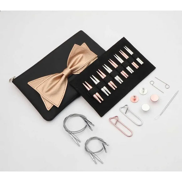 KnitPro Mini Bouquet trumpų 5cm virbalų rinkinys keičiamu valu