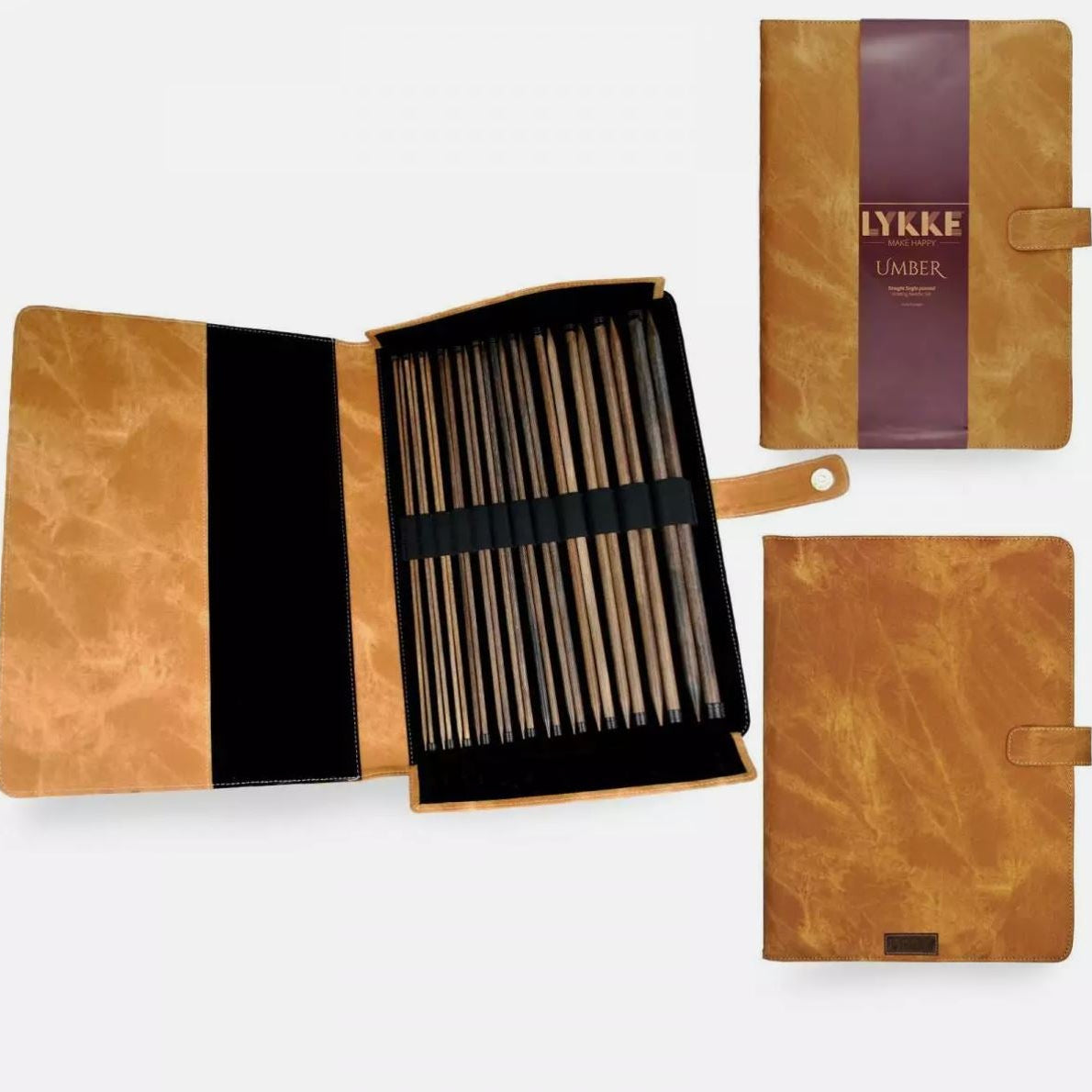 Lykke Umber medinių mezgimo virbalų rinkinys 25-35cm