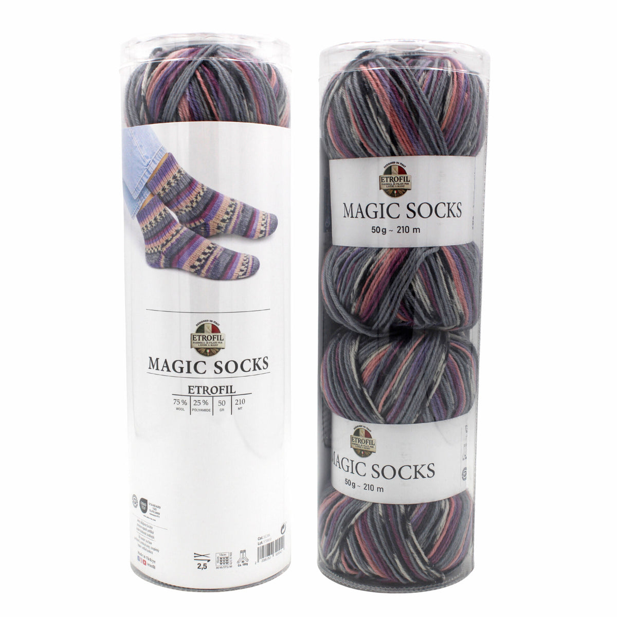 Etrofil Magic Socks Kit (vilna, poliamidas)