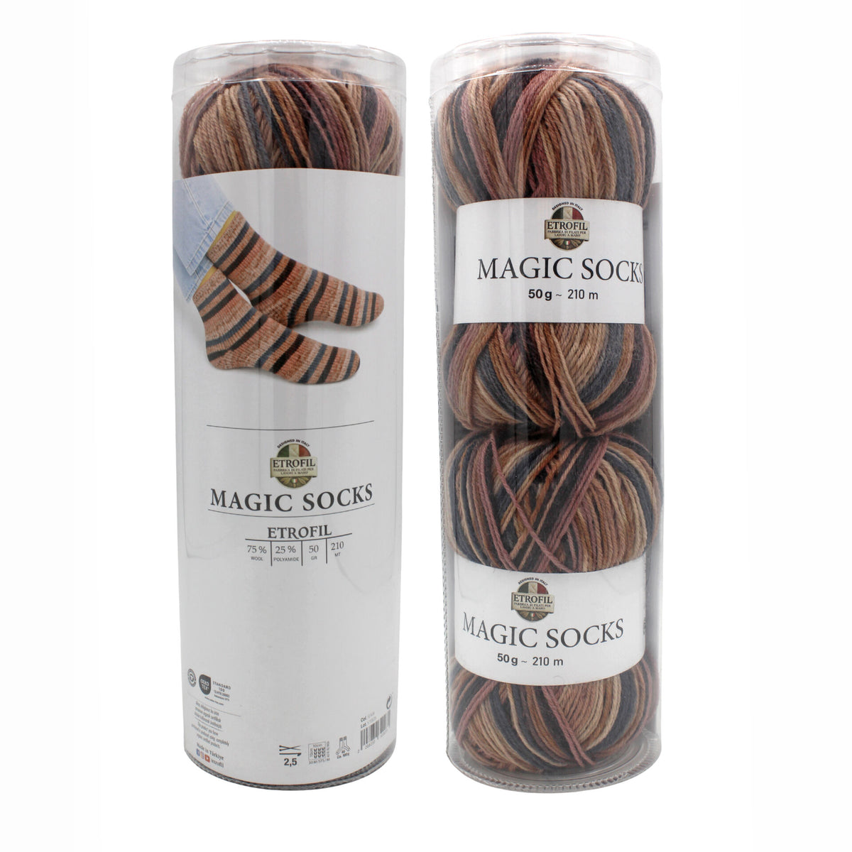 Etrofil Magic Socks Kit (vilna, poliamidas)