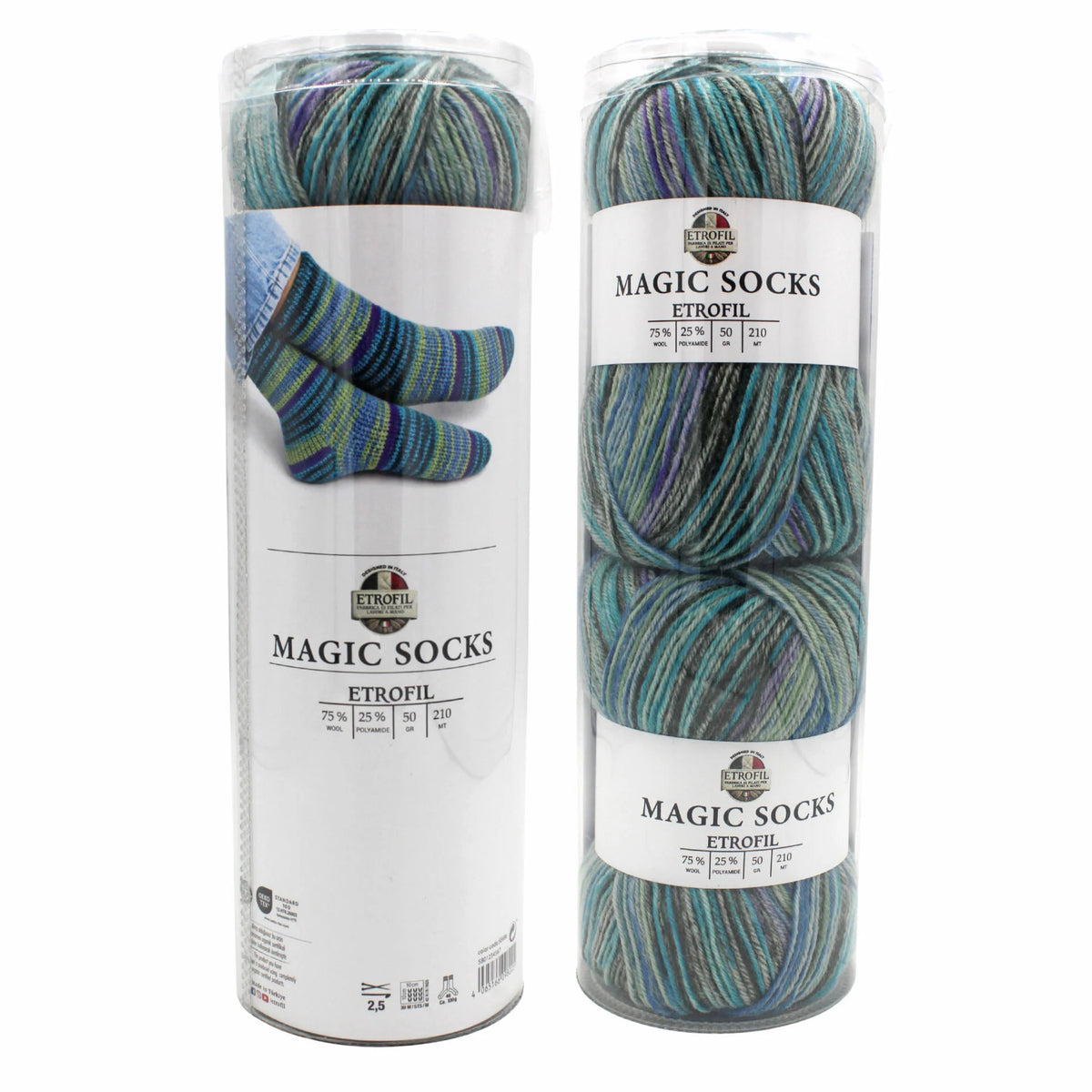Etrofil Magic Socks Kit (vilna, poliamidas)
