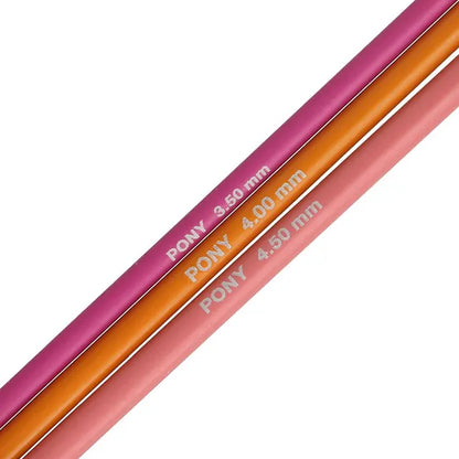 Pony Colour metalinių mezgimo virbalų rinkinys 20cm (3.50mm - 4.50mm)