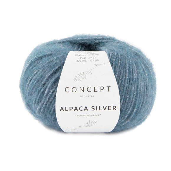 Concept By Katia Alpaca Silver siūlai 25g (alpaka, poliamidas, poliesteris)